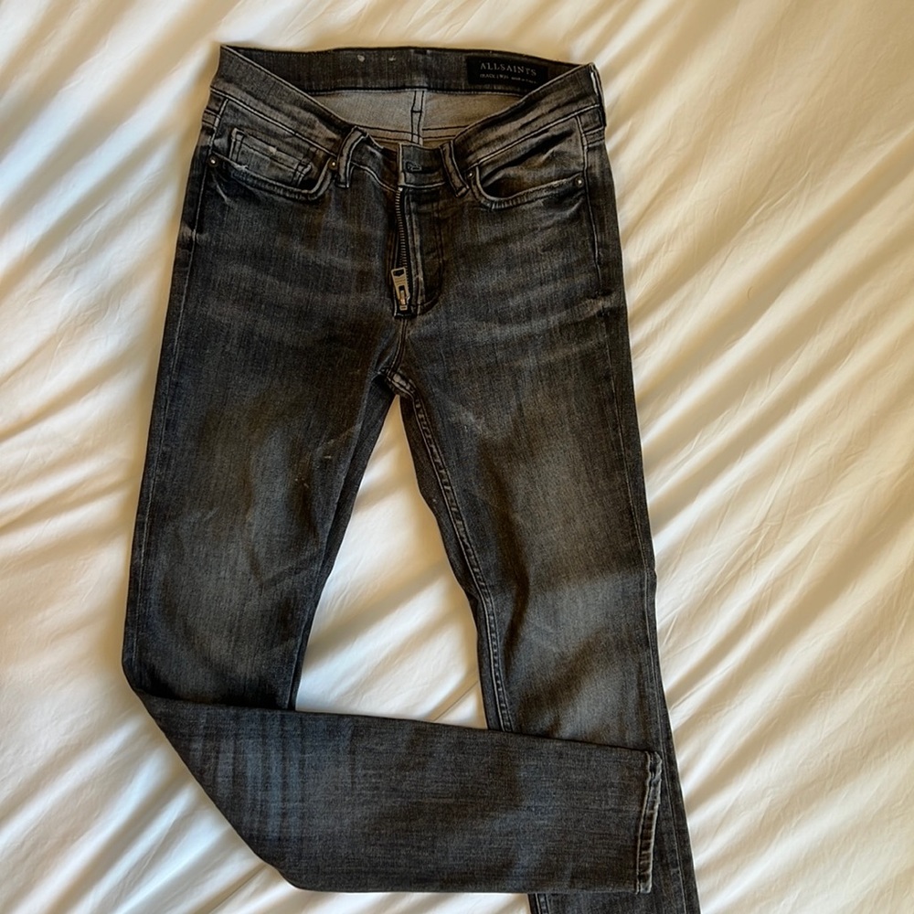 All Saints Track Ankle Jeans - dark gray